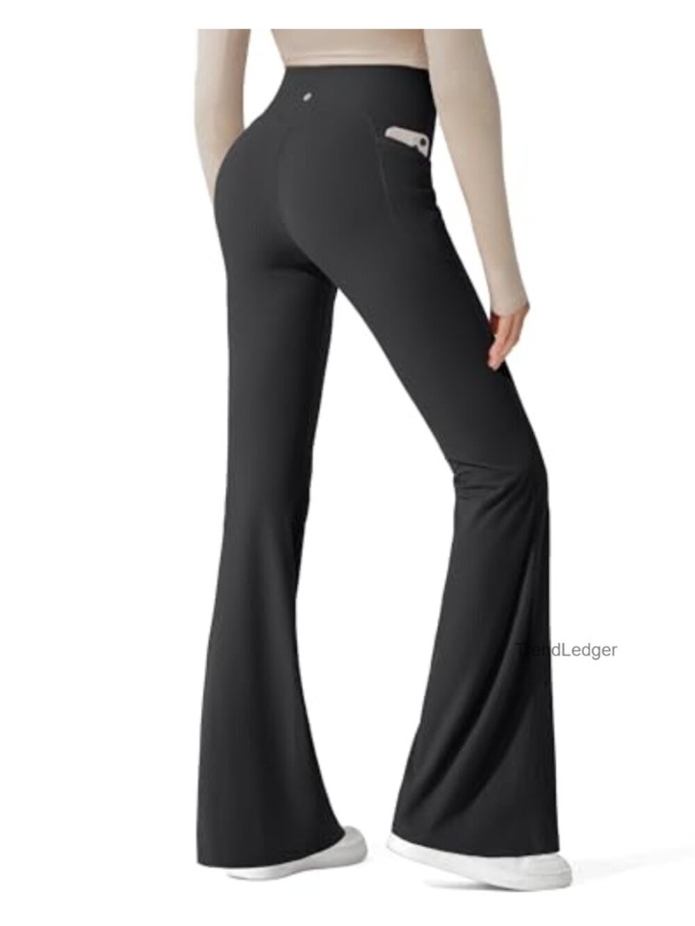 High Waisted Bootcut Yoga Workout Leggings with Pockets